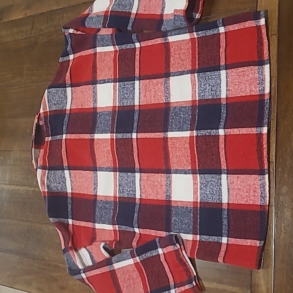UNISHE Buffalo Plaid Flannel Oversized Shacket M - Picture 4 of 4